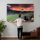 Eugene Autzen Stadium Canvas Wall Art Print – Sunset Over