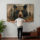 Abstract 399 Bear Wall Art | Rustic Cabin Wall Decor with