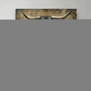 Texas Longhorn Bull Wall Art – Framed Rustic Cow Canvas