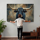 Texas Western Wall Art Canvas Print - Abstract Cow Longhorn by MyGreatCanvas | Canvas Wall Art Prints | Photo Prints & Wall Decor