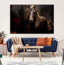 Abstract Black Horse Canvas Print for Farmhouse Wall Art | by MyGreatCanvas | Canvas Wall Art Prints | Photo Prints & Wall Decor