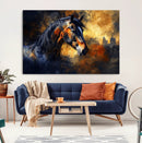 Abstract Horse Art Print - Abstract Canvas Wall Art |