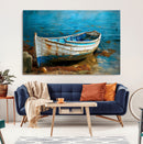 Vintage Boat on Tranquil Waters | Coastal Wall Art for