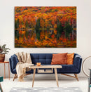 Fall Foliage Wall Art - Autumn Reflection Canvas Print,