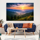 Majestic Mountain Sunrise Print | Landscape Wall Art |