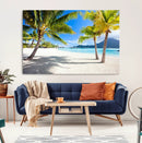 Blue Beach and Sea Wall Art Canvas Print by MyGreatCanvas | Canvas Wall Art Prints | Photo Prints & Wall Decor