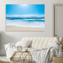 Wall Art Canvas Print Shiny Blue Sea and Beach by MyGreatCanvas | Canvas Wall Art Prints | Photo Prints & Wall Decor