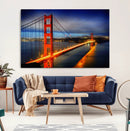 Large Wall Art San Francisco Canvas Print - Wonderful Golden