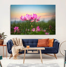 Pink Flower on the Mountain Canvas Print, Framed Pink Flower