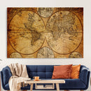 Vintage World Map Canvas Print – Antique Push Pin Travel by MyGreatCanvas | Canvas Wall Art Prints | Photo Prints & Wall Decor