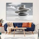 Still Life Black and White Zen Stones Wall Art Canvas,