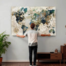 Framed Vintage World Map Wall Art – Abstract Map Canvas by MyGreatCanvas | Canvas Wall Art Prints | Photo Prints & Wall Decor