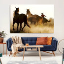 Horses and Cowboys Wall Art Canvas Print by MyGreatCanvas | Canvas Wall Art Prints | Photo Prints & Wall Decor