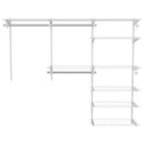 Adjustable Closet Organizer Kit with Shelves and Hanging Rods for 4 to 6 Feet by LJGDeals
