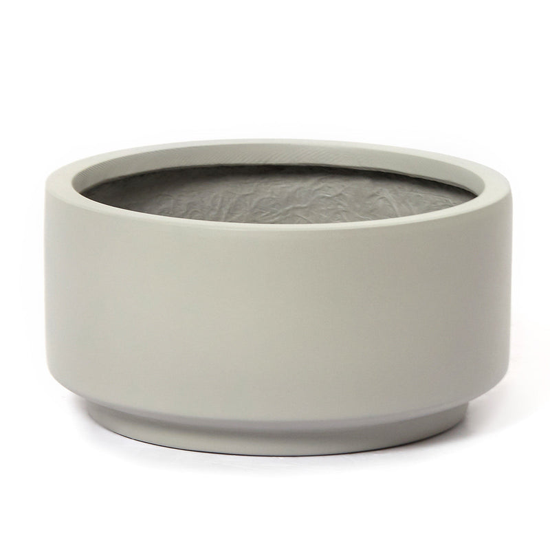 7 inch Smooth Gray Fiberstone Ceramic Pot