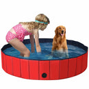 63 Inch Foldable Leakproof Dog Pet Pool Bathing Tub Kiddie Pool for Dogs Cats and Kids by LJGDeals