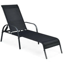 Adjustable Patio Chaise Folding Lounge Chair with Backrest by LJGDeals