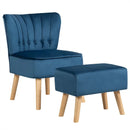 Modern Accent Chair Ottoman Set with Footstool by LJGDeals