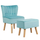 Modern Accent Chair Ottoman Set with Footstool by LJGDeals