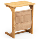 Bamboo Sofa Table End Table Bedside Table with Storage Bag by LJGDeals