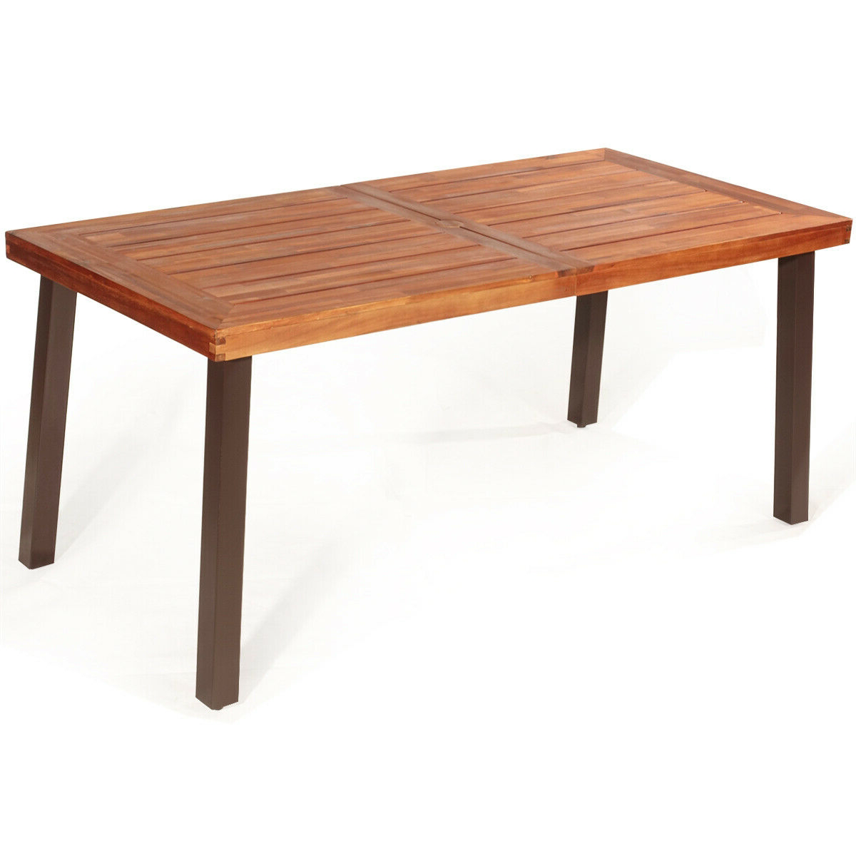 Rectangular Acacia Wood Rustic Dining Furniture Table, photo 4 of 8