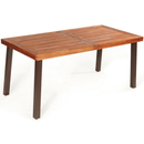 Rectangular Acacia Wood Rustic Dining Furniture Table by LJGDeals
