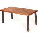 Rectangular Acacia Wood Rustic Dining Furniture Table by LJGDeals