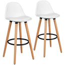 2 Pieces Mid Century Barstool 28.5 Inches Dining Pub Chair by LJGDeals