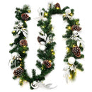 9 Feet Pre-Lit Artificial Christmas Garland with LED Lights by LJGDeals