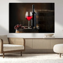 Red Wine and Bottle Canvas Print by MyGreatCanvas | Canvas Wall Art Prints | Photo Prints & Wall Decor