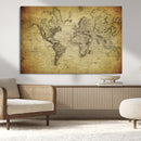 Push Pin World Map Canvas Print – Travel Tracker Wall Art