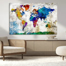 World Map Canvas Print – Framed Travel Map Wall Art for by MyGreatCanvas | Canvas Wall Art Prints | Photo Prints & Wall Decor