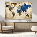 World Map Canvas Print – Detailed Map of the World Wall Art by MyGreatCanvas | Canvas Wall Art Prints | Photo Prints & Wall Decor