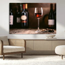Red Wine and Bottle Canvas Print by MyGreatCanvas | Canvas Wall Art Prints | Photo Prints & Wall Decor