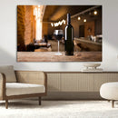 Wine and Bottle Wall Art Canvas Print by MyGreatCanvas | Canvas Wall Art Prints | Photo Prints & Wall Decor