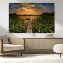 Lake and Flower Wall Art Canvas Print by MyGreatCanvas | Canvas Wall Art Prints | Photo Prints & Wall Decor
