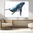 Watercolor Whale Wall Art Canvas Print by MyGreatCanvas | Canvas Wall Art Prints | Photo Prints & Wall Decor