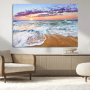 Coastal Sunset Art Beach Canvas Wall Art Print | Ocean Waves by MyGreatCanvas | Canvas Wall Art Prints | Photo Prints & Wall Decor