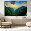 Green Forest Wall Art Canvas Print