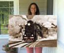 Black Steam Train Canvas Wall Art Print Steam Locomotive Art