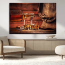 Whiskey and Cigar Canvas Wall Art | 3 Panel Bar Room Decor by MyGreatCanvas | Canvas Wall Art Prints | Photo Prints & Wall Decor