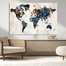 World Map Canvas Print – Framed Travel Map Wall Art for by MyGreatCanvas | Canvas Wall Art Prints | Photo Prints & Wall Decor