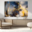 Large Abstract Wall Art Print -  Gold and Blue Abstract