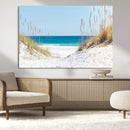 Serene Coastal Dune Path with Ocean View, 3-Panel Beach