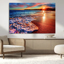 Colorful Coastal Sunset on the Beach Canvas Print, Ocean