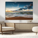 Ocean Beach Wall Art Canvas Print Sunset Artwork Print