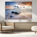 Serene Weather On The Beach Wall Art Canvas Print