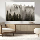 Foggy Mountain Wall Art | 3-Panel Foggy Forest and Mountain by MyGreatCanvas | Canvas Wall Art Prints | Photo Prints & Wall Decor