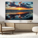 Beach Sunset Print - Stunning Ocean Canvas Artwork with