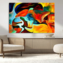 Human Love Figures Abstract Wall Art Canvas Print